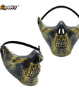 Máscara Mandíbula Calavera Dorada – Ferocidad que cubre tu sonrisa