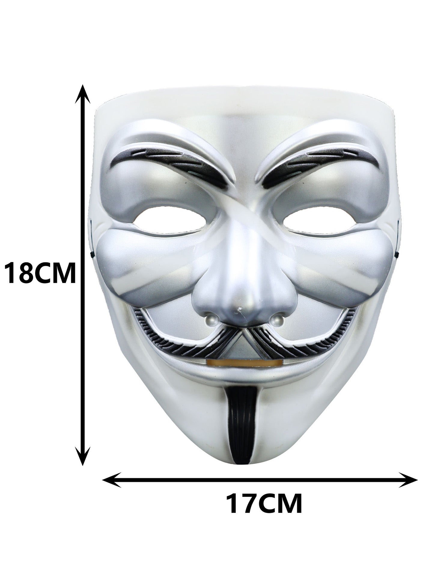 Máscara dorada estilo V de Vendetta