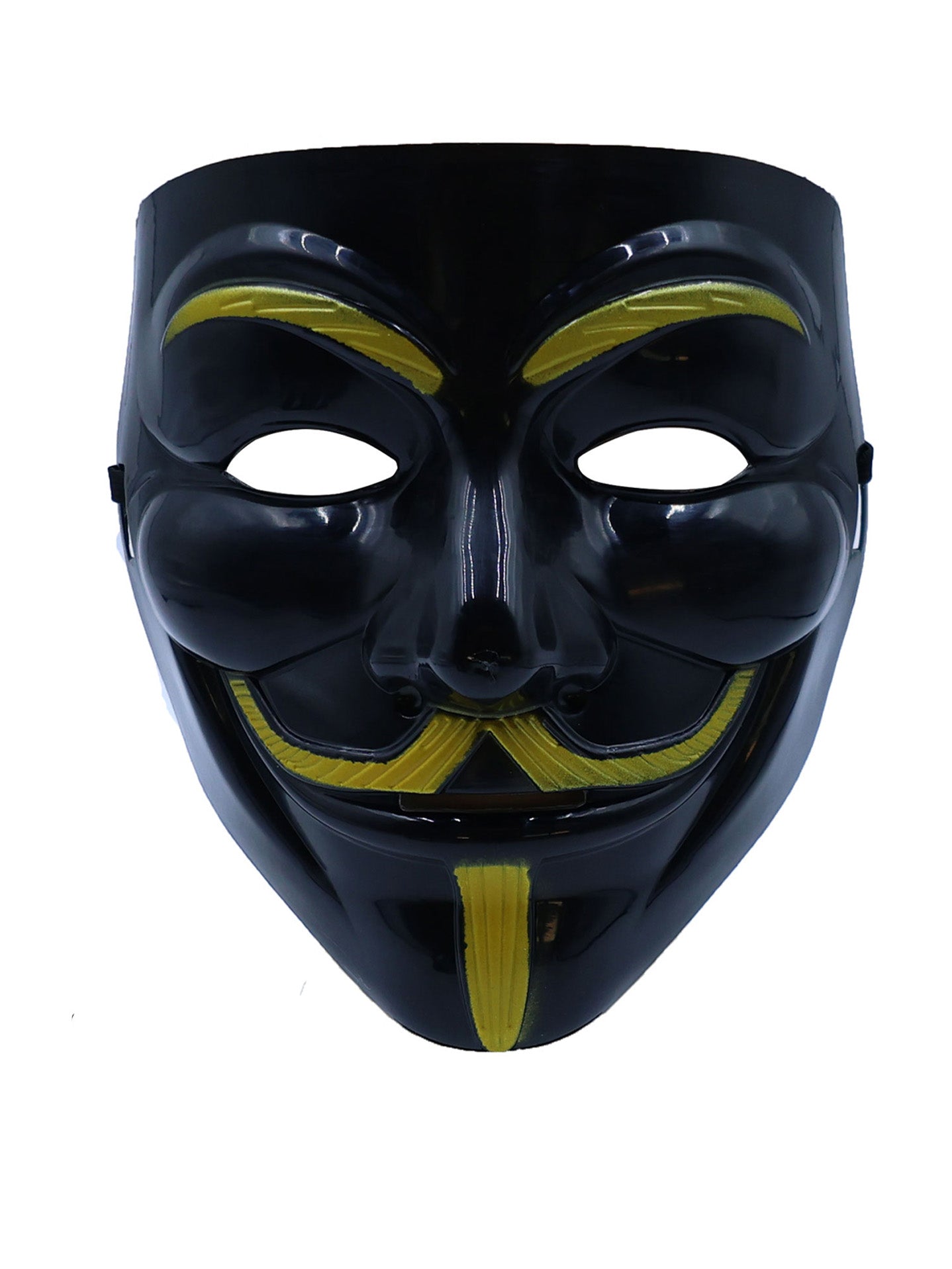Máscara dorada estilo V de Vendetta