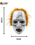 Máscara Fantasma Plateada con Cabellera Naranja – Terror Metálico