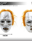 Máscara Fantasma Plateada con Cabellera Naranja – Terror Metálico