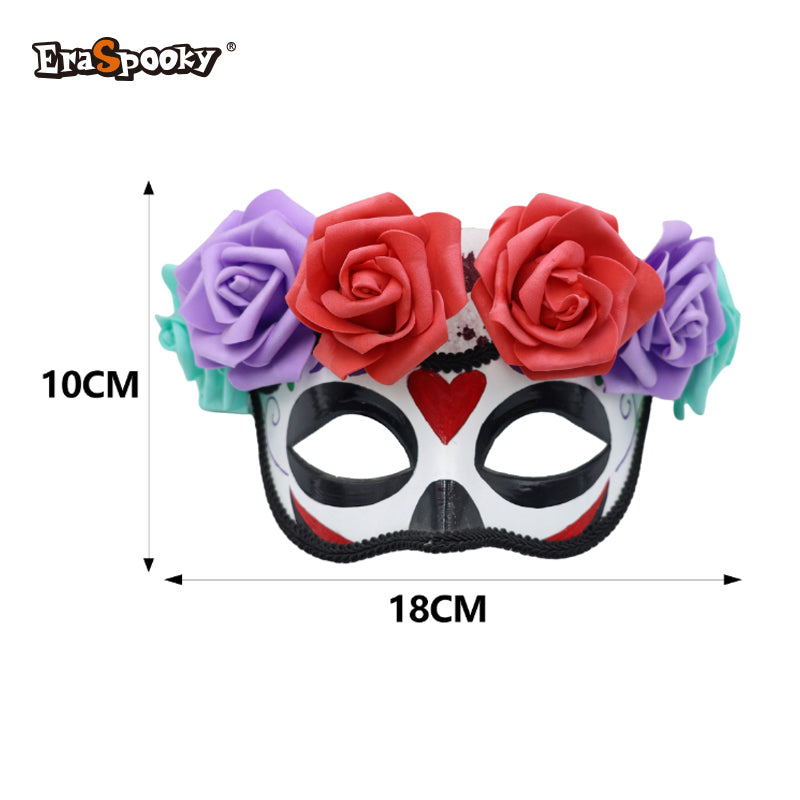 Máscara Calavera Floral – Media Cara