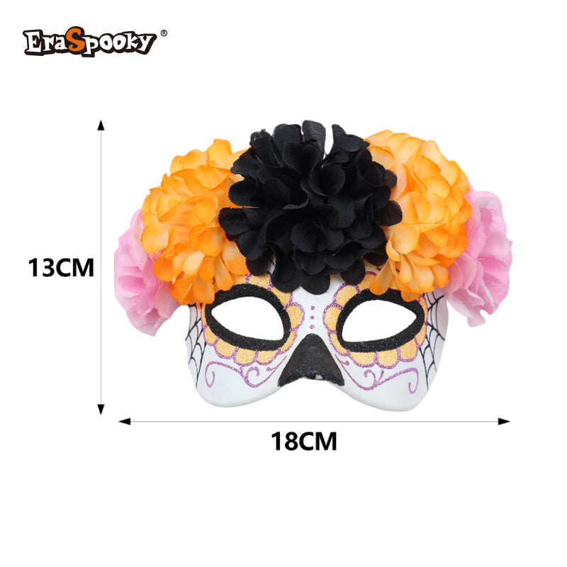 Máscara Calavera Floral – Media Cara