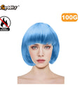 Peluca corta con flequillo – Estilo bob clásico