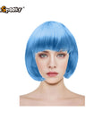 Peluca corta con flequillo – Estilo bob clásico