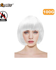 Peluca corta con flequillo – Estilo bob clásico