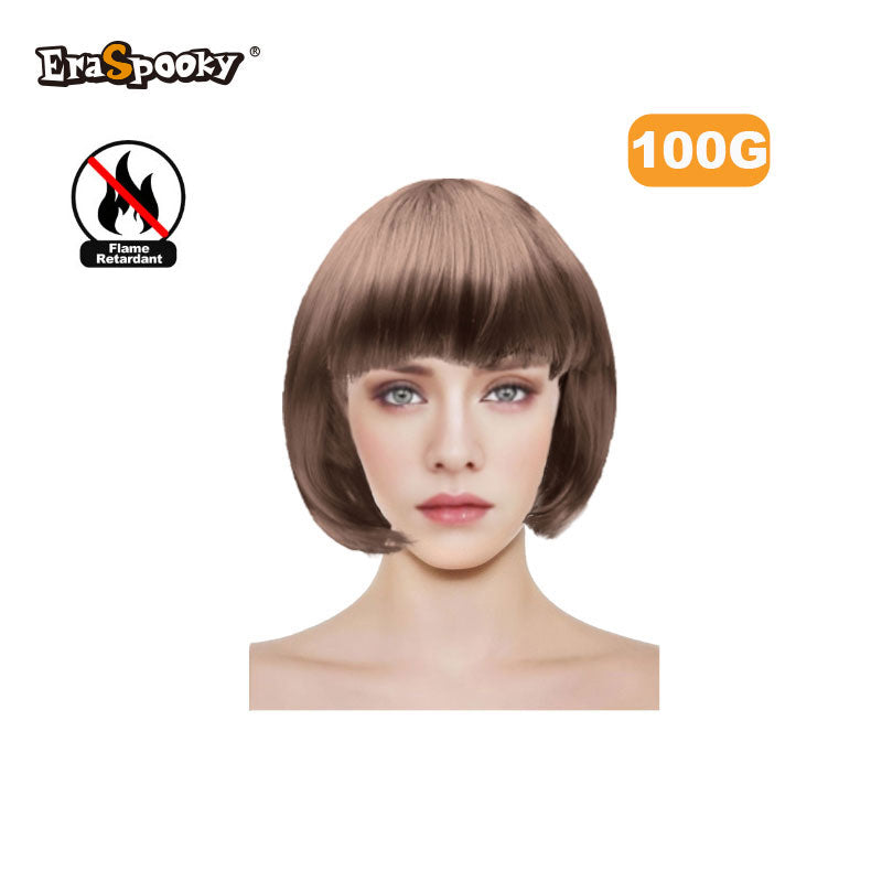 Peluca corta con flequillo – Estilo bob clásico