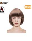 Peluca corta con flequillo – Estilo bob clásico