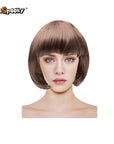 Peluca corta con flequillo – Estilo bob clásico