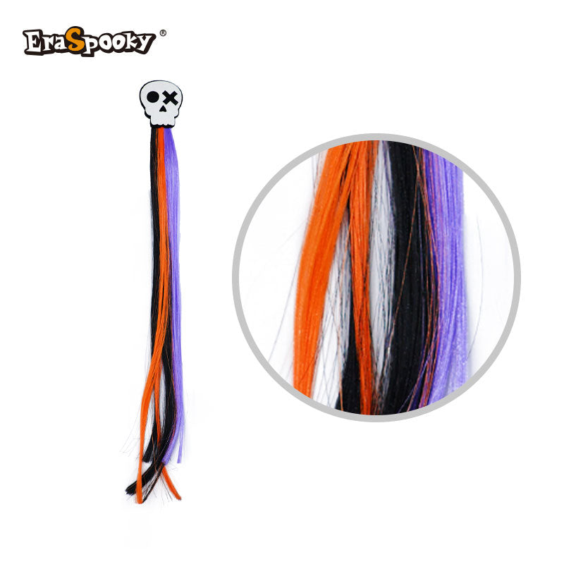 Extensión de Mechas con Clip y Calavera – Accesorio Halloween