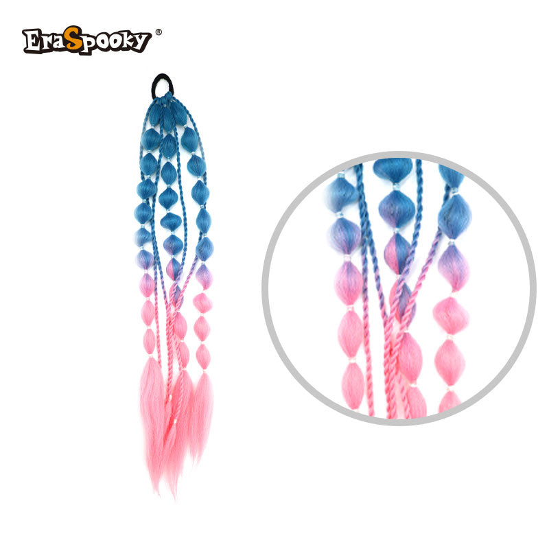 Extensión trenzada con burbujas – Degradado vistoso