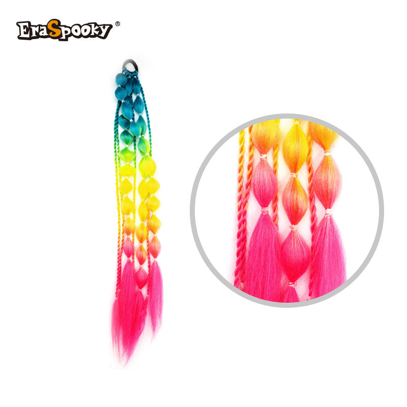 Extensión trenzada con burbujas – Degradado vistoso