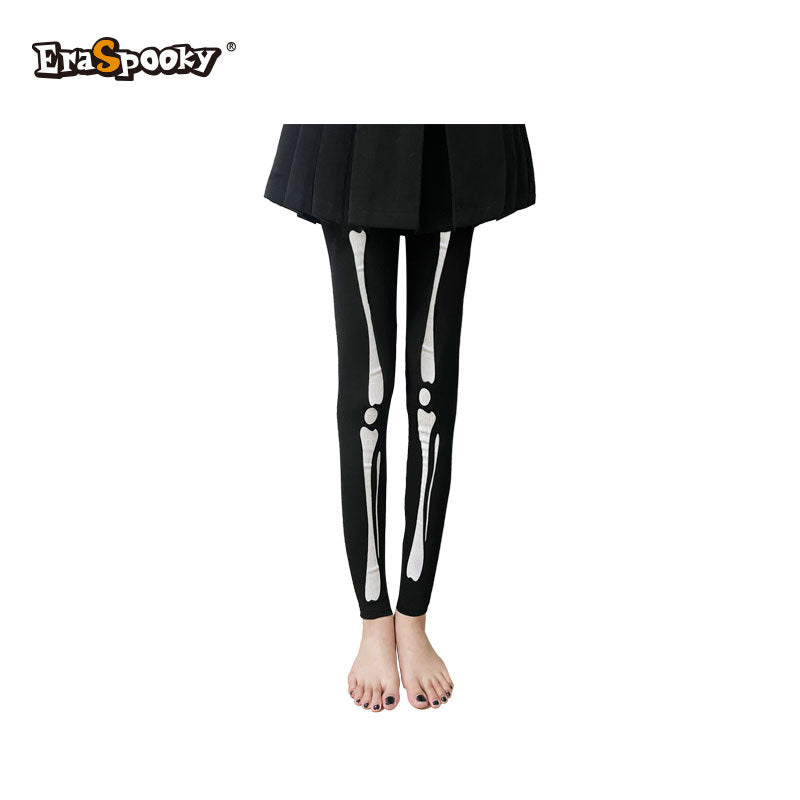 Medias altas con estampado esquelético – Halloween &amp; Cosplay