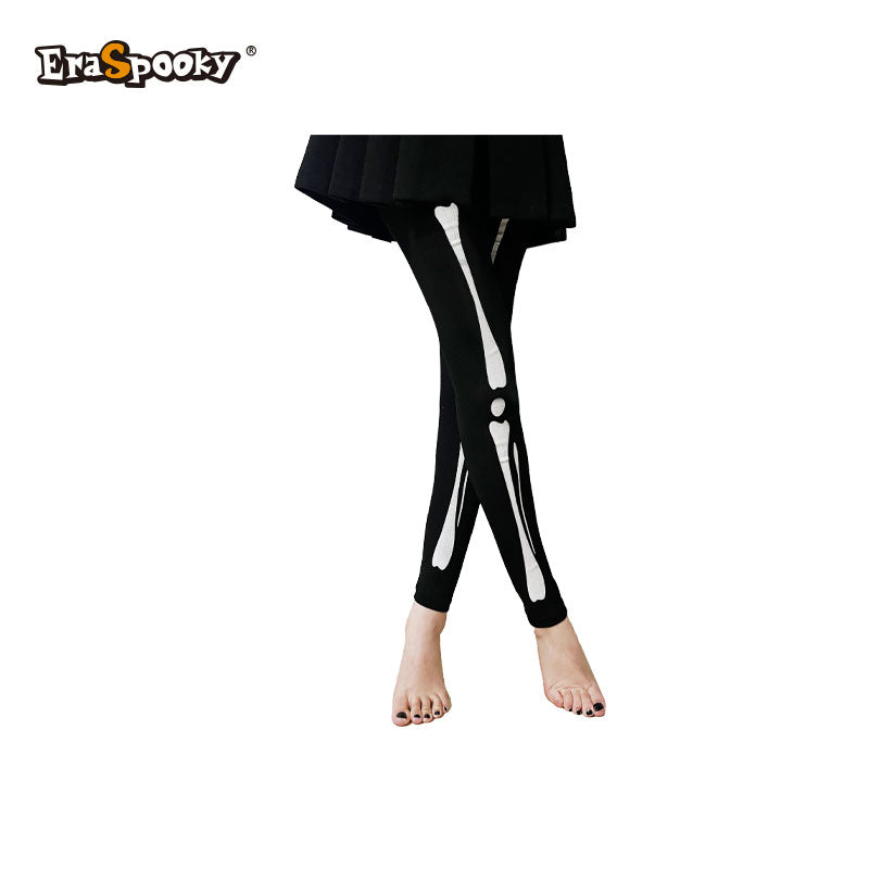 Medias altas con estampado esquelético – Halloween &amp; Cosplay