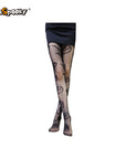 Medias de rejilla con calabazas – Halloween