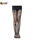 Medias de rejilla con calabazas – Halloween
