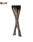 Medias de rejilla con calabazas – Halloween