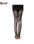 Medias de rejilla con calabazas – Halloween