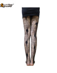 Medias de rejilla con calabazas – Halloween