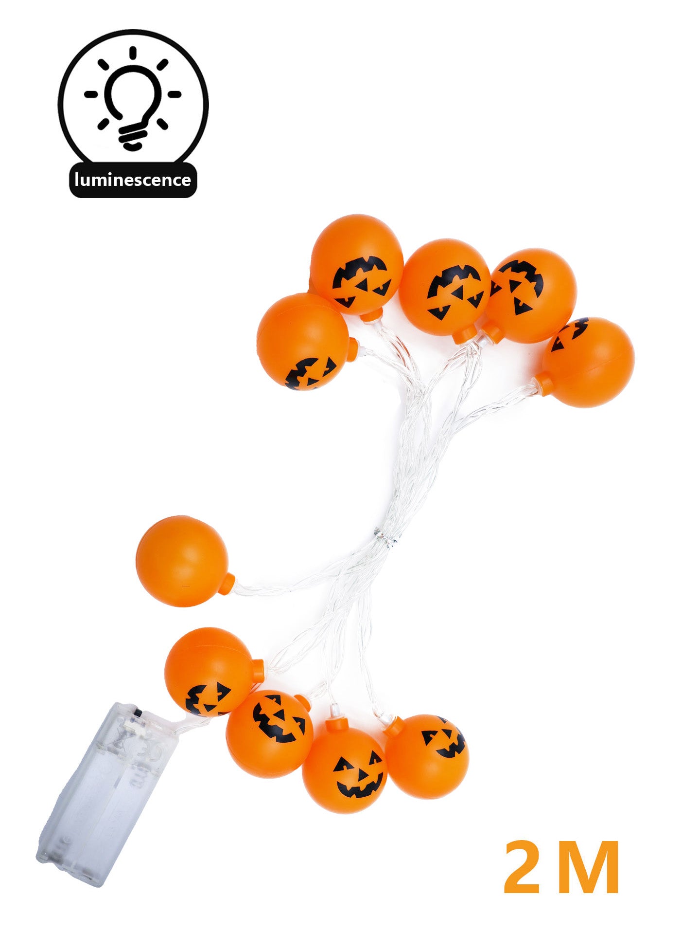 Guirnalda de Calaveras con Luz LED – Decoración Terrorífica de Halloween