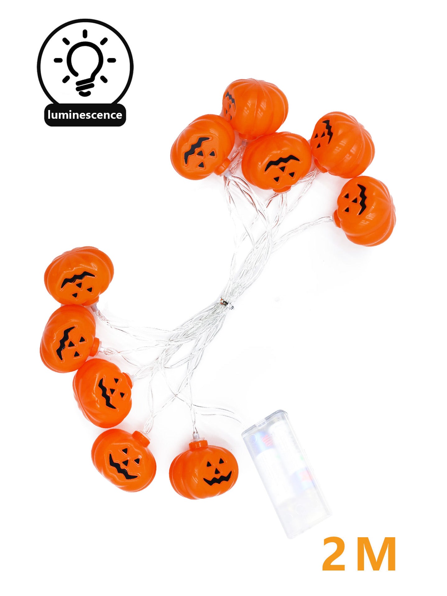 Guirnalda de Calaveras con Luz LED – Decoración Terrorífica de Halloween