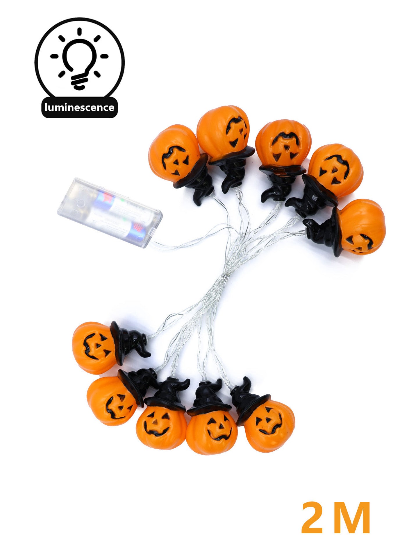 Guirnalda de Calaveras con Luz LED – Decoración Terrorífica de Halloween